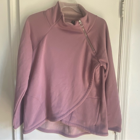 Athleta Mauve Large  Zip-Up Sweatshirt - Picture 1 of 6